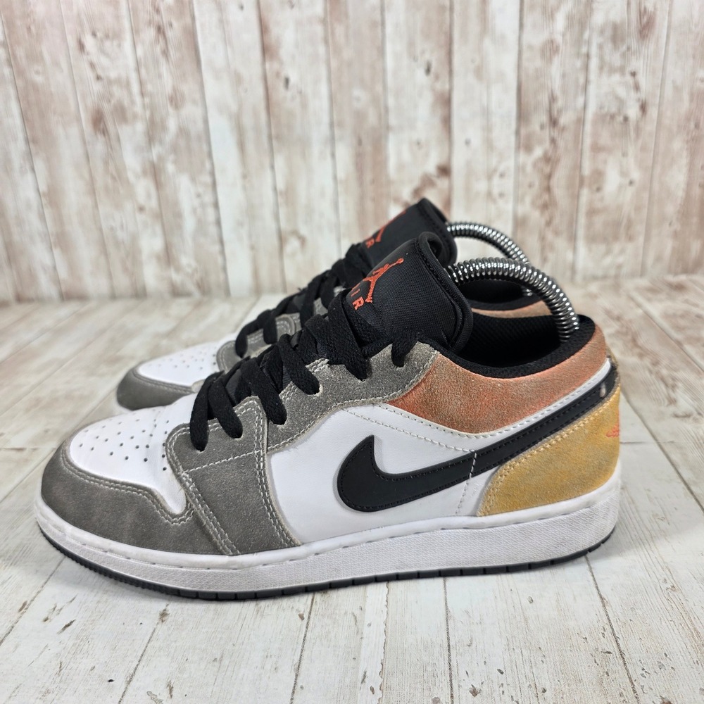 Jordan 1 Low SE Craft Tech Grey Multi Color Kids Sneakers DX4374-008 Mens 6Y - Picture 4 of 8